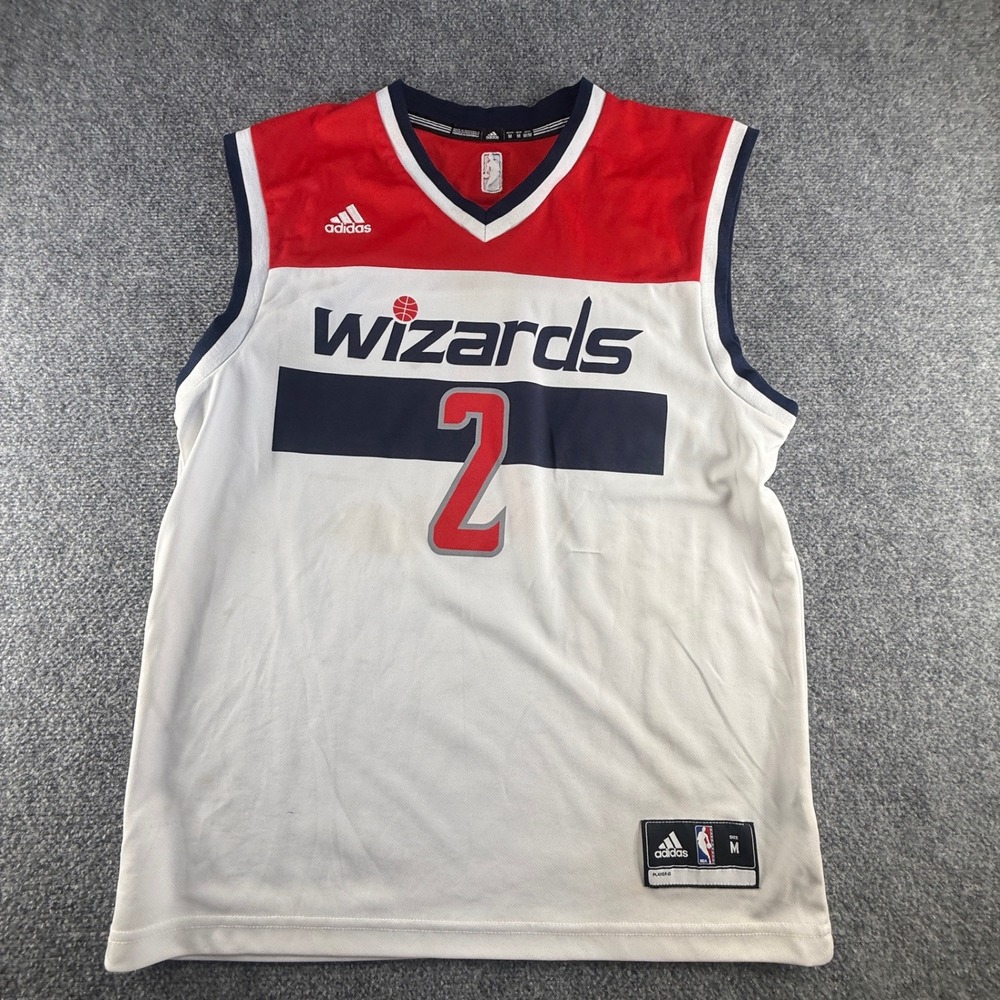 Adidas Washington Wizards John Wall 2 NBA Jersey Mens Medium White Red Navy